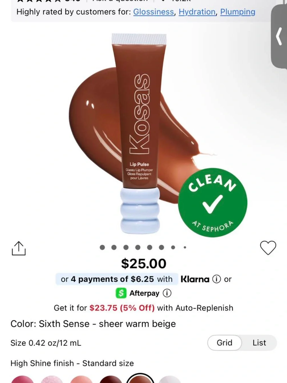 Kosas lip pulse in shade sixth sense #42